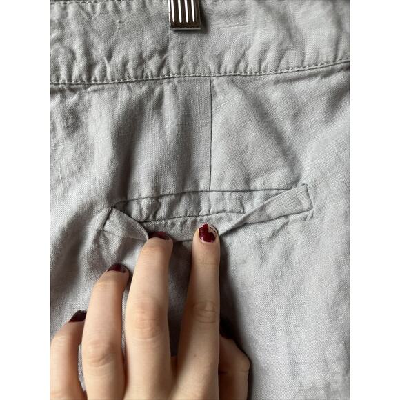 Eileen Fisher Pant 10 Medium Cargo Cropped Straight Zip Gray Lightweight 32 x 22 - Picture 10 of 16